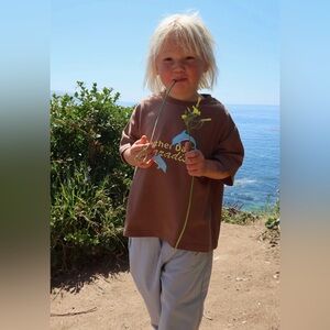 Lenn Label ‘Paradise’ Tee in choc chip - 5 years unisex